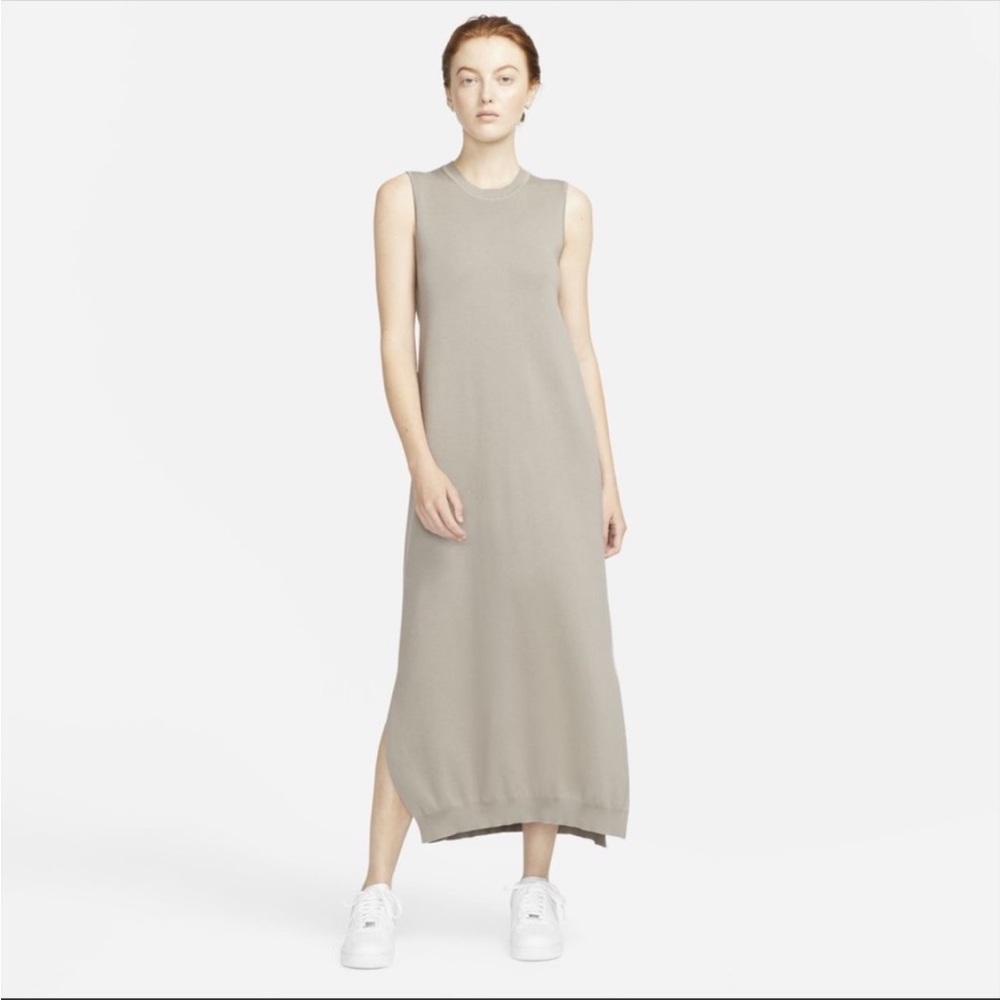 NWOT Nike Every Stitch Considered Khaki dress cotton/silk - Picture 2 of 13